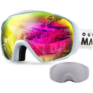 OutdoorMaster Gafas de esquí con lente magnética – OTG Gafas de snowboard  para hombres, mujeres y jóvenes, 100% protección UV gafas de nieve