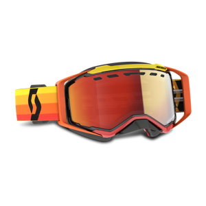 Scott Gafas de Moto de Nieve  Prospect Naranja-Amarillo-Rojo Cromado