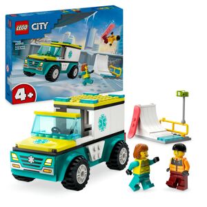 LEGO® City Ambulancia de Emergencias y Chico con Snowboard 60403