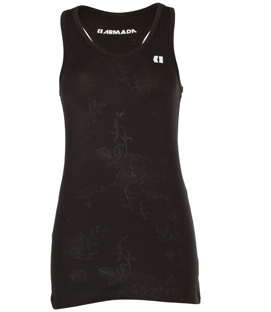 ARMADA HAVEN TANK TOP WMN BLACK FLORAL EMBOSS S