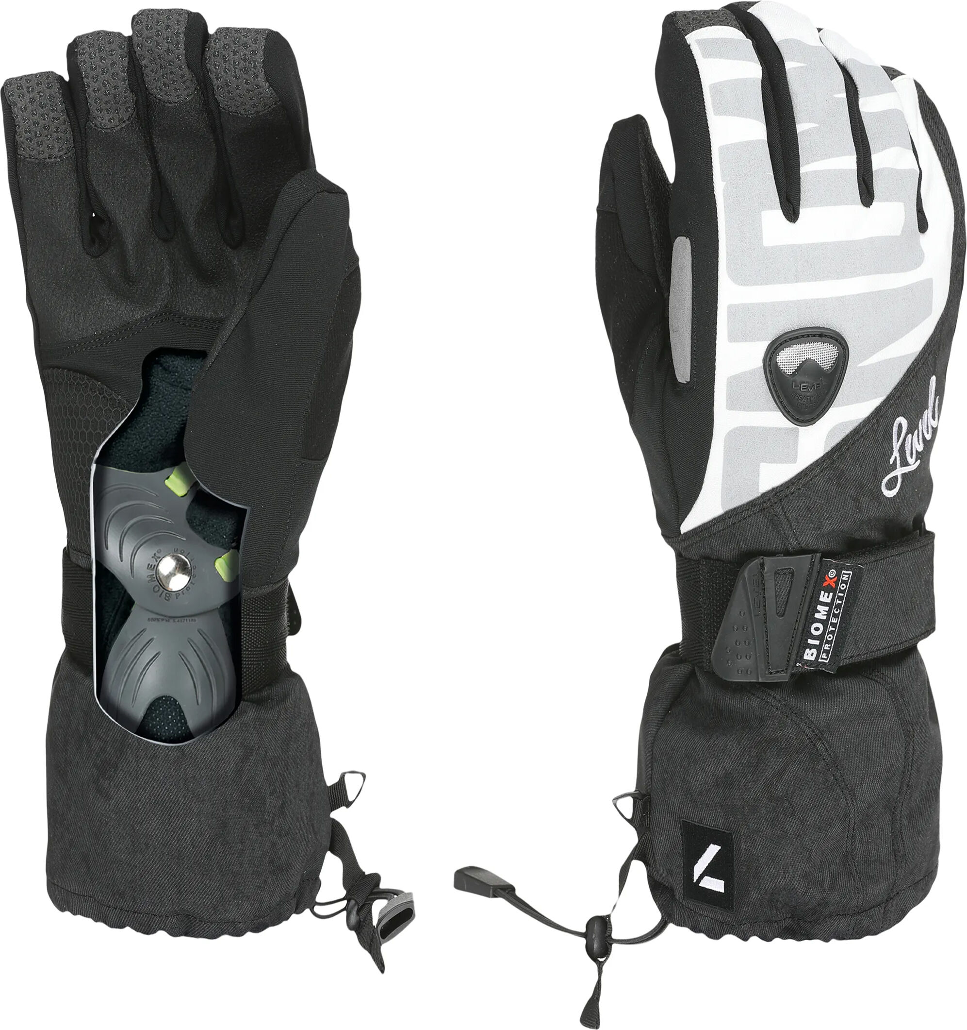 LEVEL BUTTERFLY GLOVE WHITE ANTHRACITE S