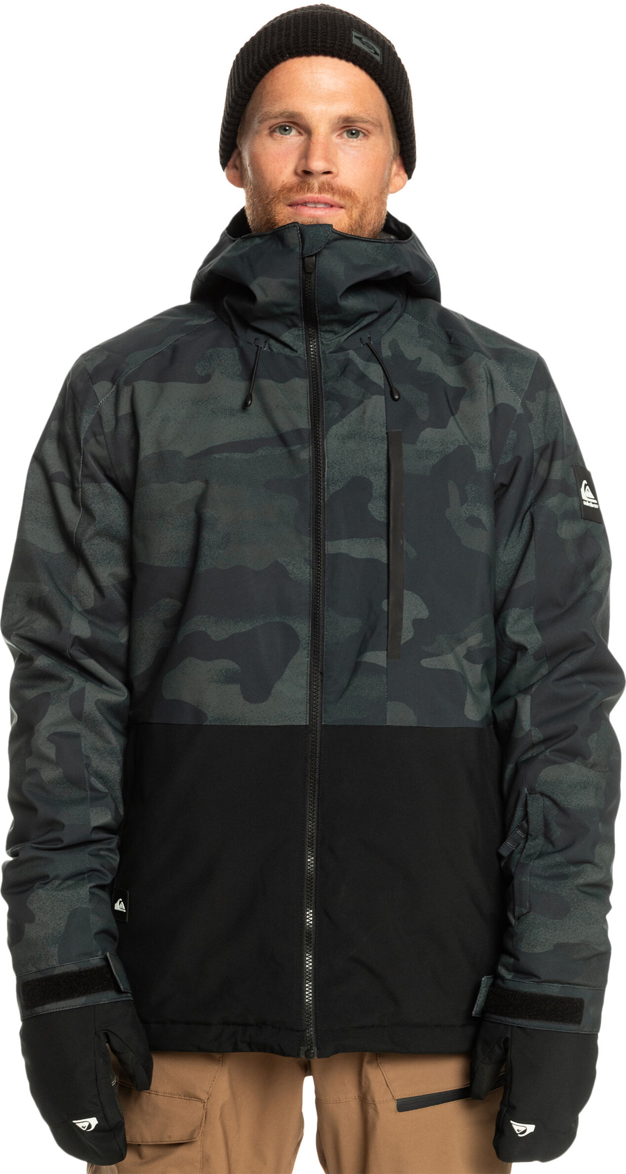 Quiksilver MISSION PRINTED BLOCK SPRAY CAMO TRUE BLACK XL