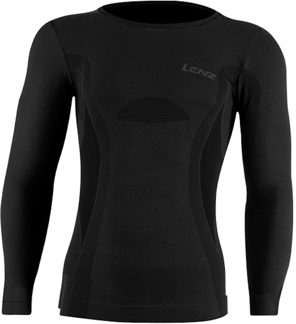 Lenz 6.0 Merino Crew Neck Camisa funcional - Negro