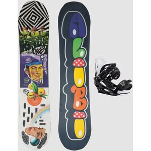 Alibi Snowboards Brain Rain 115 + Burton Smalls 2023 Lumilautapaketti valkoinen