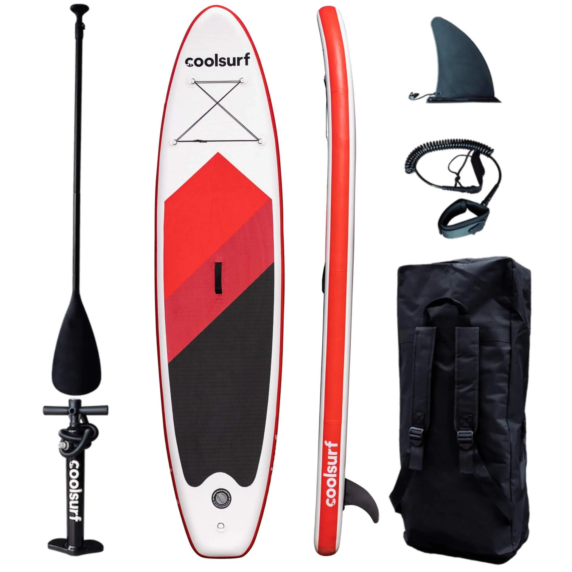 CoolSnow.dk - Populært udstyr og skibriller til din skiferie! CoolSurf Surfy Red Edition Paddleboard - Puhallettava SUP 3,2M