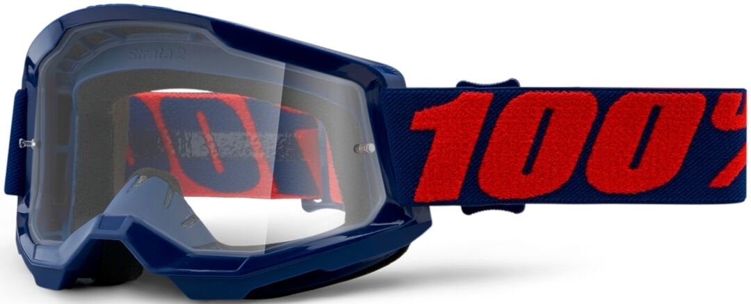 100% Strata II Masego Motocross-suojalasit Punainen Sininen unisex yksi koko