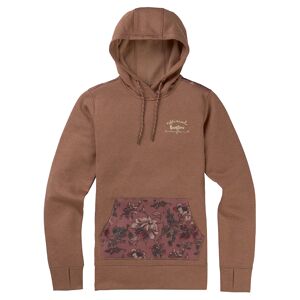 BURTON WMS OAK PULLOVER HOODIE TECH FLEECE BROWNIE XS