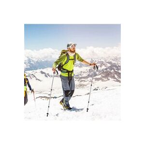 Giantex bâton de marche pour randonnée argent en aluminium anti-choc avec 3 longueurs réglables 65-135cm - Publicité
