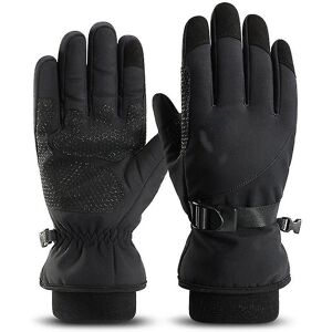 Gants de ski neige hiver chaud Thinsulate étanche écran tactile extérieur coupe-vent vent - noir - Publicité