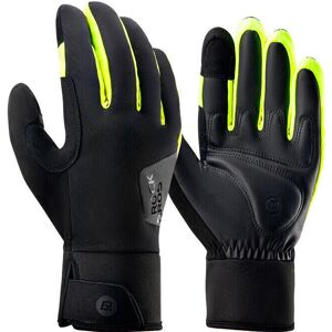 Gants de vélo ROCKBROS doigts complets avec écran tactile en cuir PU antidérapant rembourrage absorbant les chocs gants