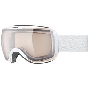 Uvex Unisexe Adulte, downhill 2100V Masque de ski autoteinté blanc mat/vario silver transparent, taille unique - Publicité