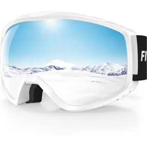 Findway Masque de Ski, Lunette de Ski pour Homme Femme Adulte, Masqué Ski OTG pour Ski et Snowboard Anti-buée, Anti-UV Argent Photochromique Lentille Sphérique - Publicité