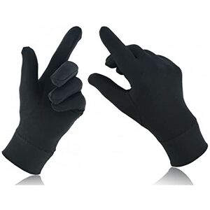 Swift Wear Gants thermiques fins en soie pour vélo, moto, ski, cyclisme, marche, hiver (M, noir) - Publicité