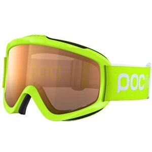 POC POCito Iris Casques de Ski Mixte Enfant, Fluorescent Yellow/Green, One Size - Publicité