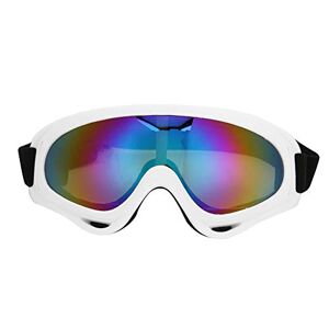 Sxhlseller Lunettes de Ski, pour Hommes Femmes, Enfants Filles Garçons, Lunettes de Snowboard, Protection UV, Anti-buée, Coupe-Vent, Sports de Plein Air, Moto, Cyclisme, Ski, Patinage (Film Couleur Cadre Blanc) - Publicité