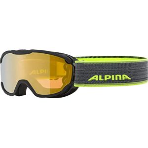 ALPINA Unisexe Enfants, PHEOS JR. Q-LITE Lunettes de ski, black-neon yellow, One Size - Publicité