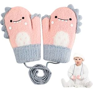 BelonLink Bébé Bambin moufles, Thermique Gants de Bébé Hiver avec Ficelle Anti-perdue pour Enfants de 0-3 Ans, Ski Snowboard Camping Vélo, Cartoon Mignon Gloves, Cadeau de Noël - Publicité