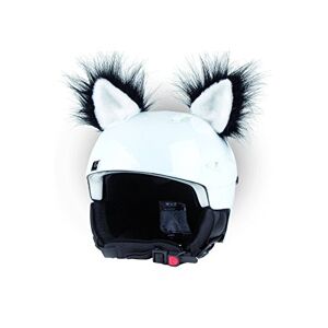 Crazy Ears Accessoires de casque oreilles chat tigre lux grenouille oreilles de ski convient pour casque de ski, casque de moto, casque de vélo et bien plus encore, CrazyEars : chat noir et blanc - Publicité