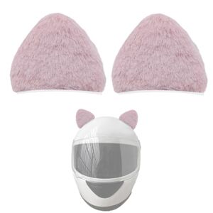 KORKUS Lot de 2 oreilles de chat en peluche pour casque de ski, moto, snowboard, décoration de casque, rose haricot - Publicité