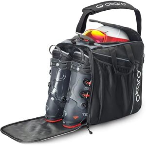 Otaro – (Classic   Grau-Schwarz Premium Skischuhtasche mit XL Helmfach, Brillenfach & Fach für Wertsachen – Skischuhrucksack für Skistiefel UVM. – Innovative Raumaufteilung & Deutsche Qualität - Publicité