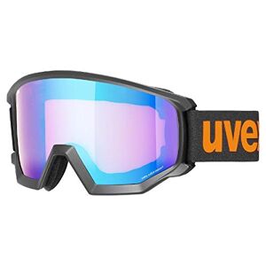 uvex Athletic Cv Masque de Ski pour Hommes et Femmes à Contraste Élevé Champ de Vision Élargi et Anti-Buée Black Matt/Blue-Orange One Size - Publicité