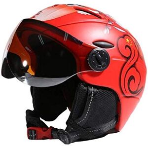 Heemtle 2-en-1 visière Ski Casque de Snowboard Masque de Neige détachable Anti-buée Anti-UV Anti-UV Bouclier Anti-UV intégré léger Hommes/Femmes Adultes (Ajustable: 58-61cm) - Publicité