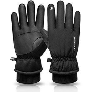 ATRACTIVOLL Gants de ski, Gants d'hiver Coupe-Vent pour Homme Femme Gants Thermiques Imperméables Gants à Écran Tactile Anti-glisse pour le Sport en Plein Gants de Cyclisme Course à Pied Camping Randonnée(Noir) - Publicité