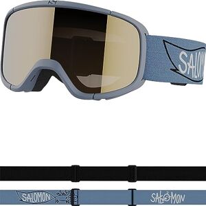 SALOMON Rio Masque de Ski Unisexe pour Enfant, Champ de Vision Élargi, Idéal pour le Ski et le Snowboard, Bleu, Taille Unique - Publicité