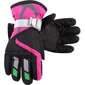 XIAOHAWANG Hiver Gants de Enfant Fille Garçon Imperméable Gants de Ski Snowboard pour Enfants 4 à 7 Ans (Noir) - Publicité