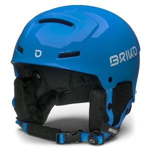Briko Helmet Adulte Unisexe, Shiny Lochmara Light Blue – White, M/L - Publicité