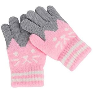 Afinder Gants Hiver Automne Chaud Mitaines Plein-Doigts Tricot Moufles Chaton Gants Ski Snowboard Ecole Vélo Marche pour Enfant Fille Garçon 2-6 Ans - Publicité