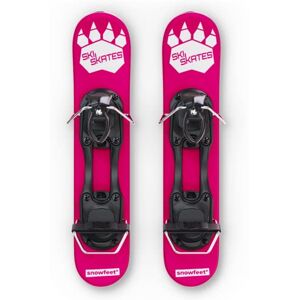 Snowfeet Skiskates Mini Sci Pattini per la Neve   Skis de Patinage Snowblades Skiboards   Pattini Corti pour la Neige   Les Skis Les Plus Courts (Pink / Ski bindings) - Publicité