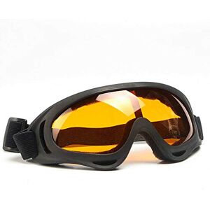 Buzz Lunettes de ski, masques snowboard de protection, ski goggles goupe-vent, lentilles antiéblouissant & anti-poussière pour hommes et femmes (Orange) - Publicité