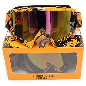 Motoparts ProRacer Masque de motocross pitbike ski snowboard (Orange) - Publicité