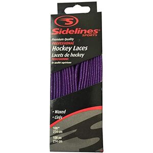 Sidelines Lacets de couleur cirés pour patins de hockey sur glace, Purple - Publicité