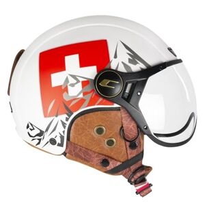 CGM Ebi Casque Ski Adulte Unisexe, Blanc Rouge Mat, L (59cm) - Publicité