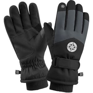 Naapesi Gants de Ski pour Homme et Femme,Etanche sous Gants à Écran Tactile,Gants Thermiques d'hiver,Vent Respirant Antidérapant Gants,Idéal pour Vélo Exercice Sport Running Ski Snowboard Moto (Noir) - Publicité