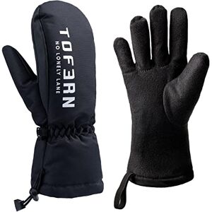 Tofern Unisexe Moufles Gants de Ski Chauffant Thermique Coupe Vent Imperméable PU Hiver Epais 180G Thermolite Coton Antidérapant Neige Alpinisme Snowboard - Publicité