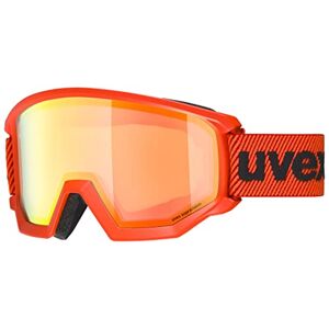 uvex Athletic Fm Masque de Ski pour Hommes et Femmes Champ de Vision Élargi et Anti-Buée Ventilation de la Monture Sans Courants D’Air Fierce Red/Orange-Orange One Size - Publicité