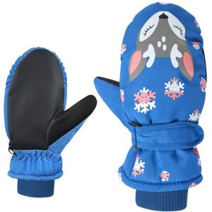 Booaee Gants de ski pour enfants, coupe-vent et chauds et imperméables, gants d'hiver chauds, gants de neige, gants de sport pour 5 à 10 ans, garçons et filles, ski, course, cyclisme, randonnée (bleu) - Publicité