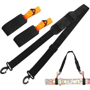 gaoduanluoluo Porte Ski, Sangle de Ski Réglables avec Bandoulière Rembourrée pour le Transport des Skis et des Bâtons Accessoires de Ski (Orange) - Publicité