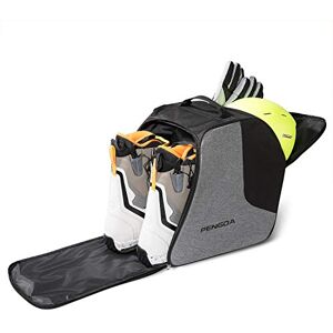 PENGDA Sac à Chaussures de Ski – Sac étanche pour Bottes de Ski et de Planche à Neige pour Casques de Ski, Lunettes, Gants, vêtements de Ski et Rangement de Bottes (2 Compartiments séparés) (Noir - Publicité