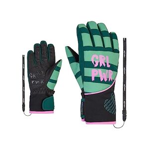 Ziener LIWA Gants de Ski/Sports d'hiver pour Filles   Imperméables, Primaloft Tendance, Vert Profond, 6,5 - Publicité