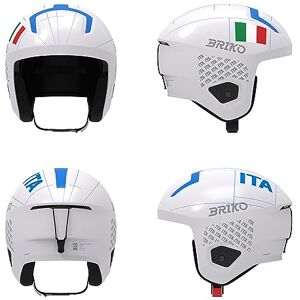 Briko Helmet Adulte Unisexe, Shiny White-Science Blue, XXL - Publicité