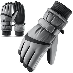 IGOLUMON Gants d'hiver Gants de Ski Gants pour Hommes 3M Écran Tactile Isolant Mince Gants pour l'Extérieur Cyclistes Femmes Gants pour Randonnées en Vélo Gris - Publicité