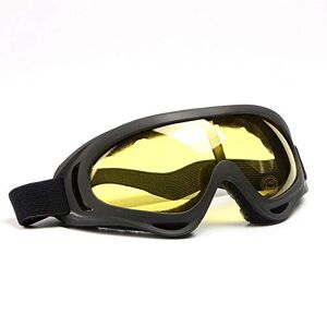 Buzz Lunettes de ski, masques snowboard de protection, ski goggles goupe-vent, lentilles antiéblouissant & anti-poussière pour hommes et femmes (Jaune) - Publicité