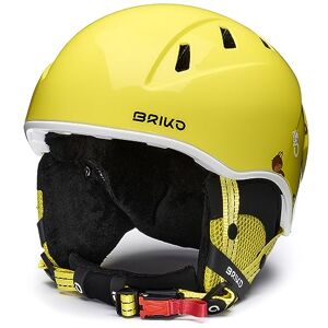 Briko Helmet Mixte Enfant, Shiny Starship Yellow – White – Animal, S - Publicité