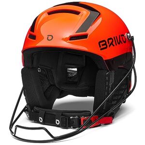 Briko Helmet Adulte Unisexe, Shiny Orange-Black, 60 - Publicité
