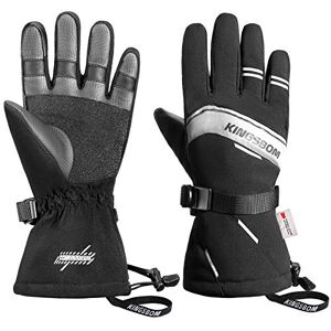 KINGSBOM Gants de Ski et de Neige imperméables 3M Thinsulate Winter Warm Gants de Snowboard à écran Tactile pour Hommes et Femmes Noir(M) - Publicité