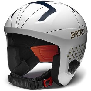 Briko Helmet Adulte Unisexe, Shiny White-Tangaroa Blue-Gold, XXL - Publicité